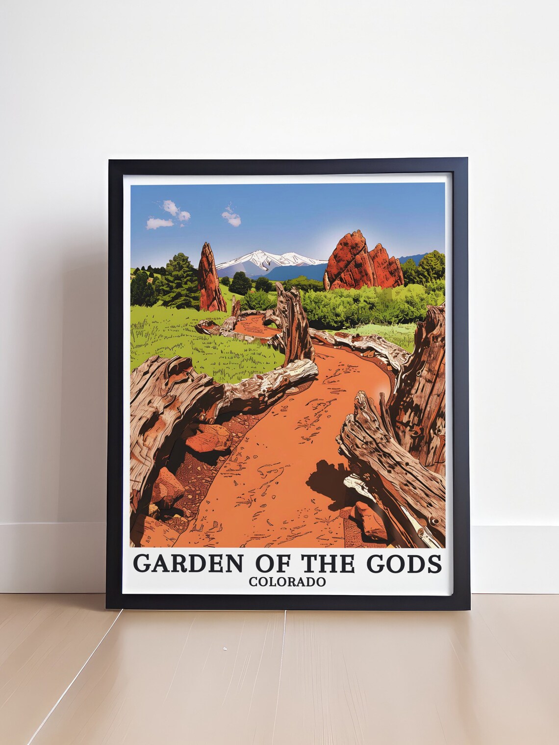 Garden of the Gods Colorado Weathered Stumps and Pikes Peak Poster - Image 4