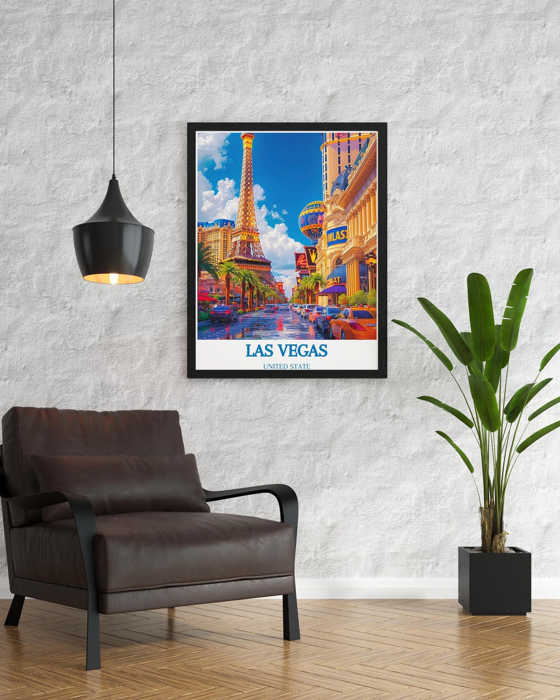 Las Vegas Paris Eiffel Tower Replica Boulevard Daytime Poster - Image 2