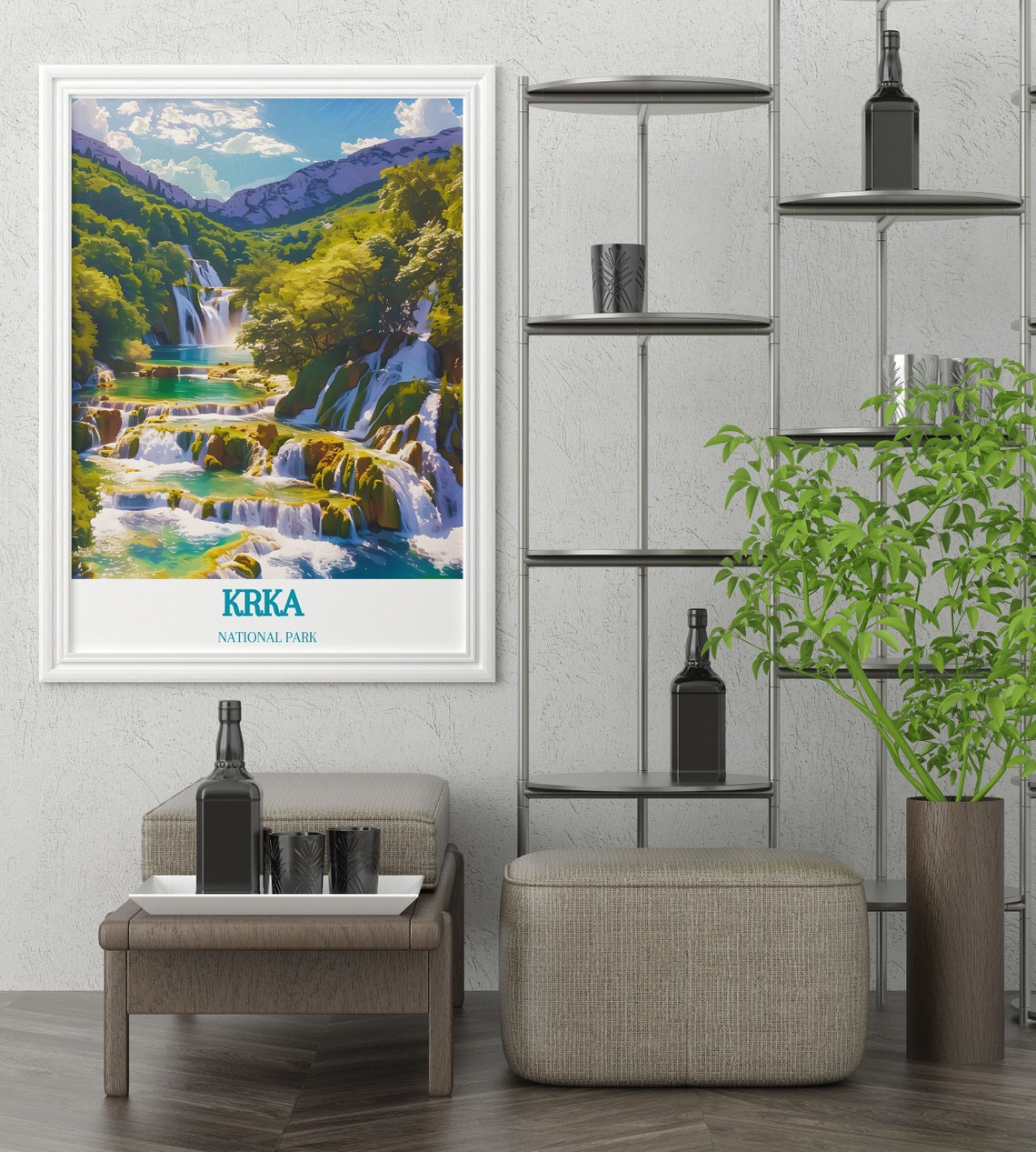 Krka National Park Croatia Cascading Waterfall Terraces Poster - Image 4