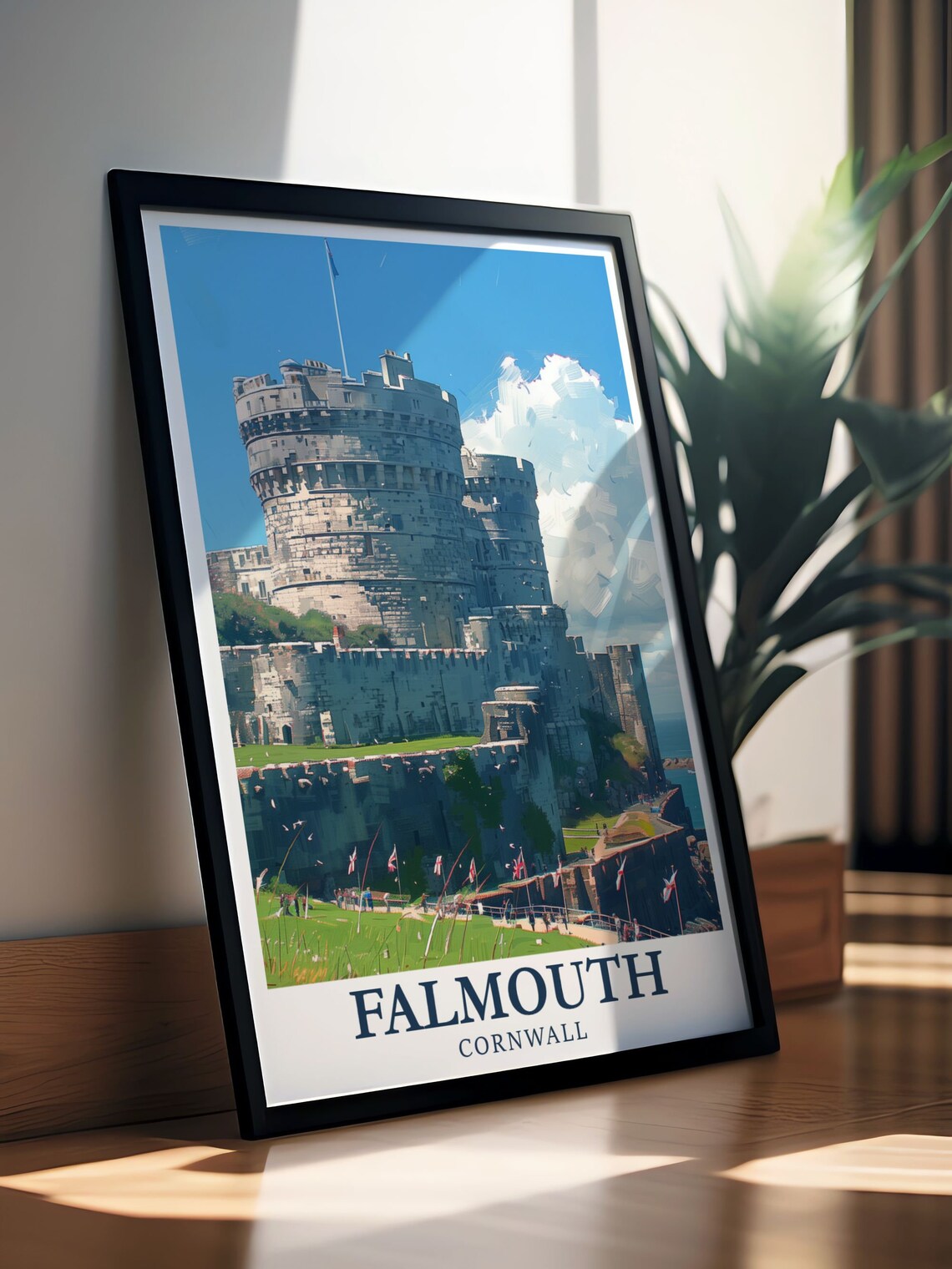 Falmouth Cornwall Pendennis Castle Historic Headland Fortress Poster - Image 3