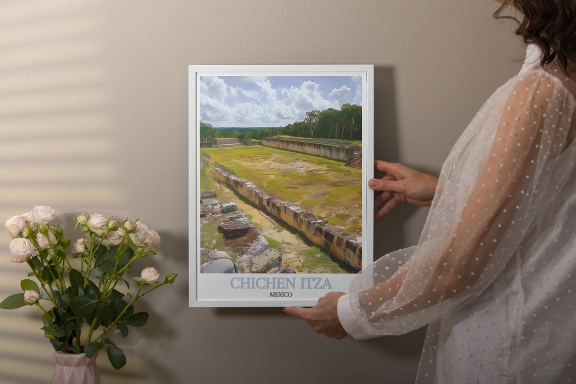 Great Ball Court Ruins Chichen Itza Maya Architecture Poster - Image 2