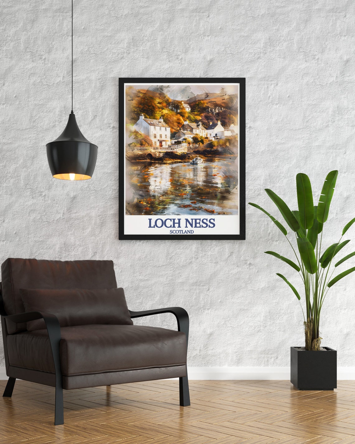 Loch Ness Scotland Drumnadrochit Village Lakeside Art Classic Poster - Image 3
