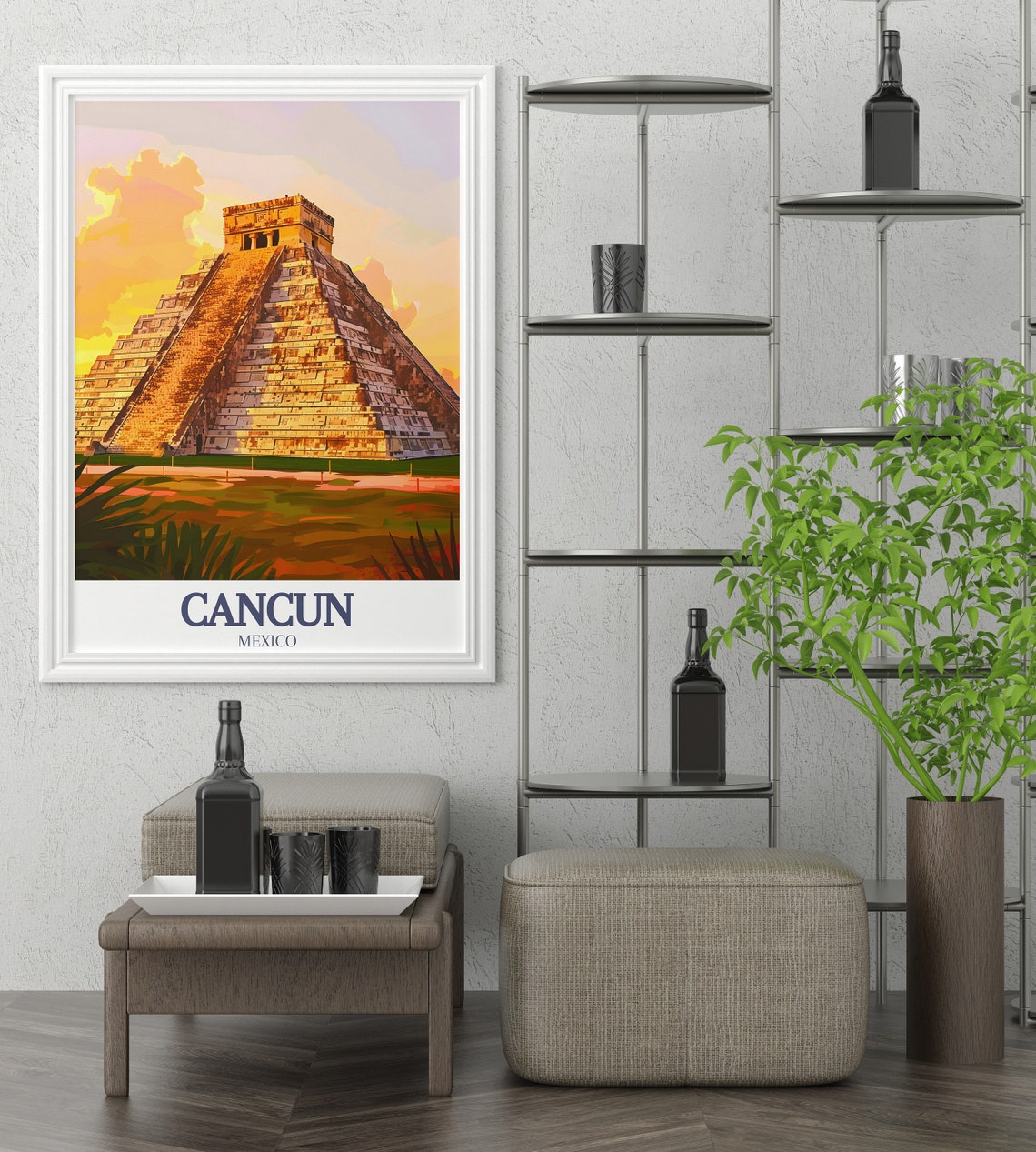 Chichen Itza Pyramid Sunset Kukulkan Maya Ruins Mexico Poster - Image 3