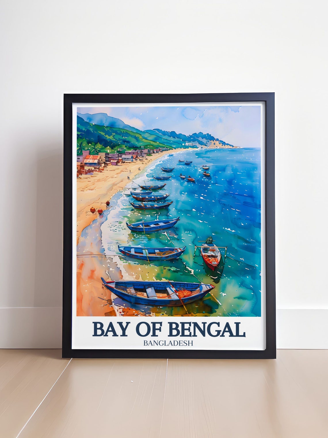 Bangladesh Decor Art Print Of Dhaka And Bay Of Bengal Bangladesh Travel Print Wall Art Featuring Buriganga River And Dhaka - Image 4