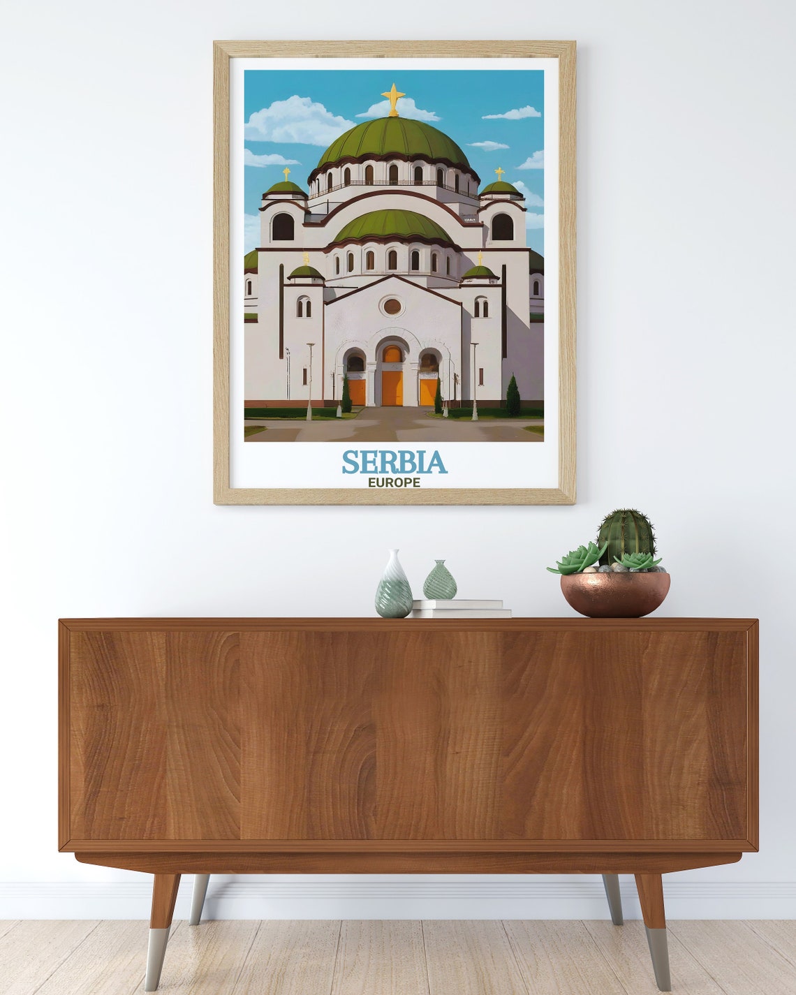 Serbia Travel Print St Sava Temple Travel Posters And Art Prints Serbia Posters And St Sava Temple Decor Serbia Gifts - Image 2
