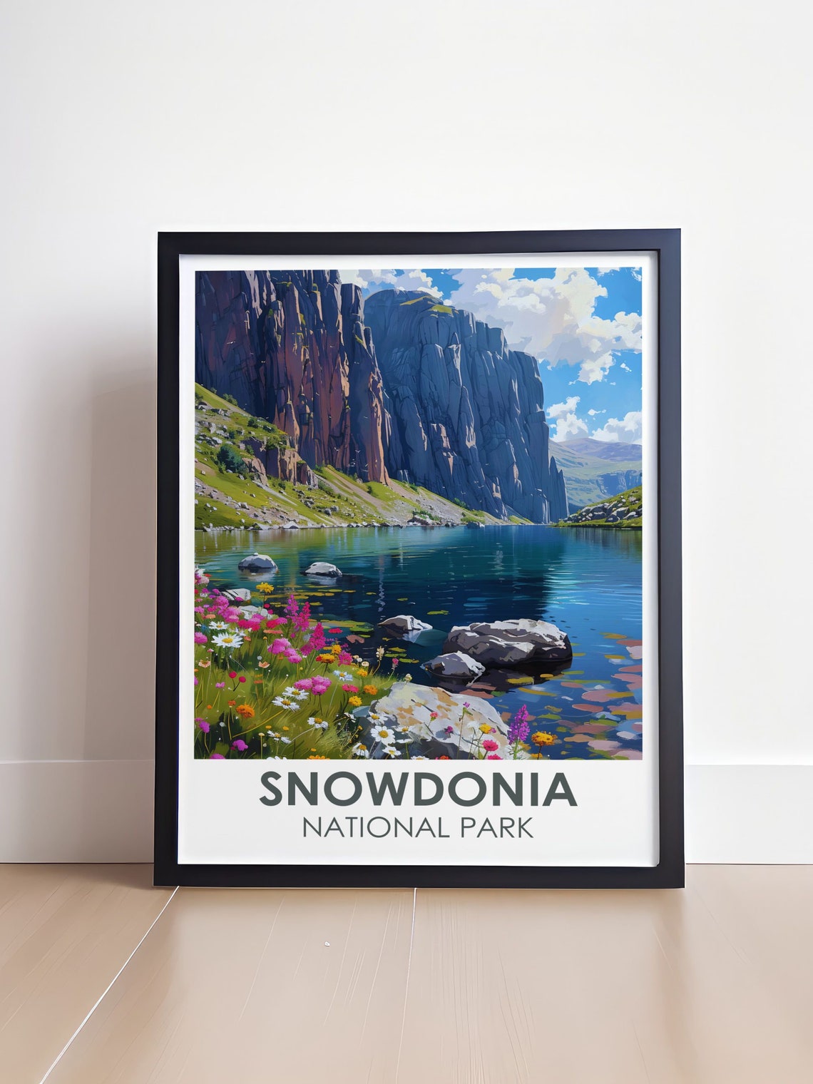 Snowdonia National Park Cwm Idwal Lake Cliffs Mountains Poster - Image 4