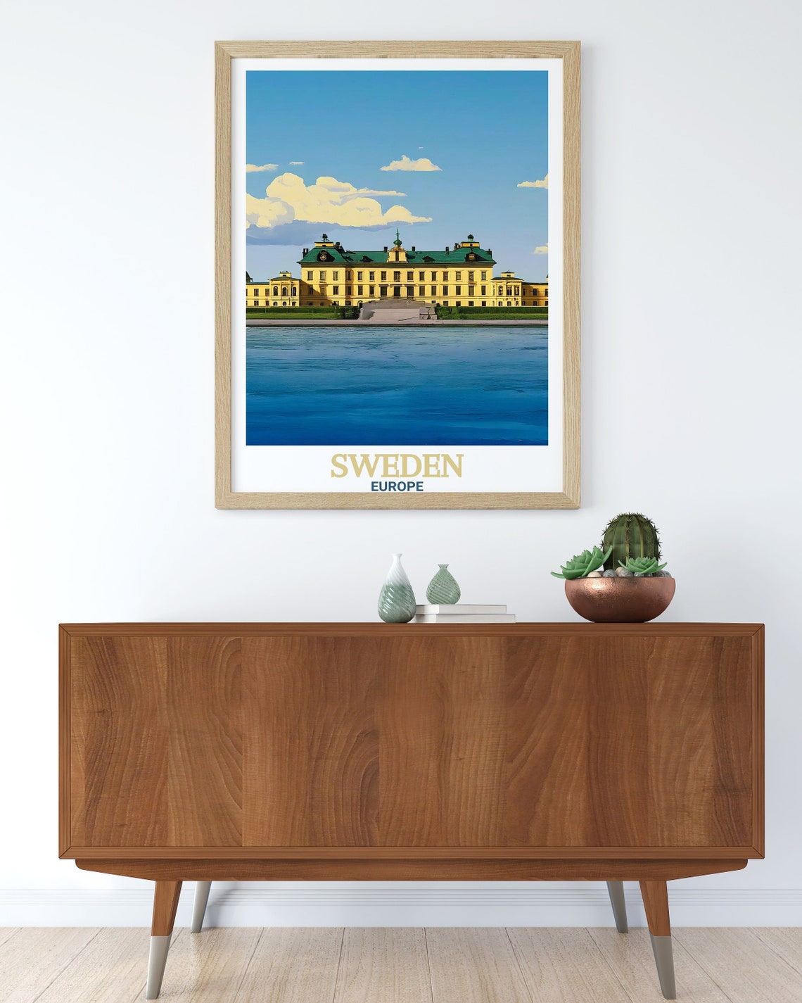 Drottningholm Palace Stockholm Waterfront Sweden Travel Poster - Image 3
