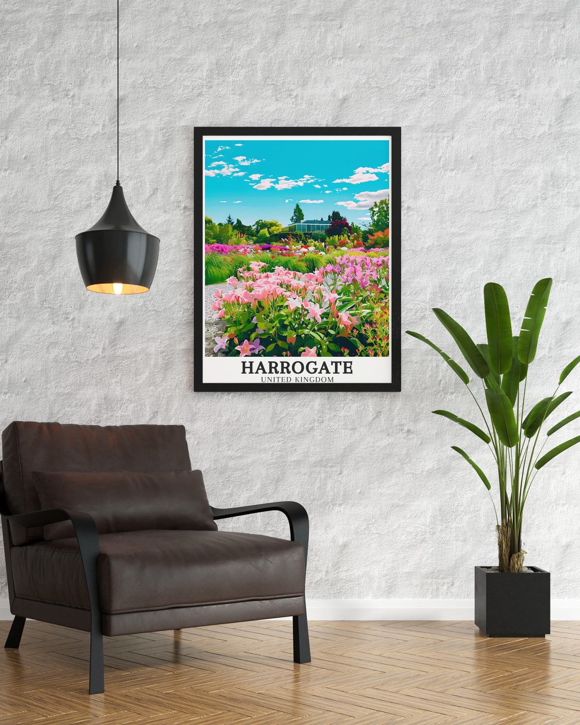 Harrogate Harlow Carr Gardens Summer Flower Beds Travel Poster - Image 2