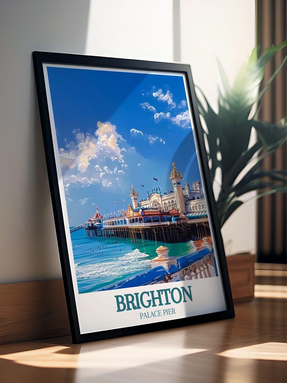 Brighton Travel Poster, Brighton Beach and Pier - Image 3