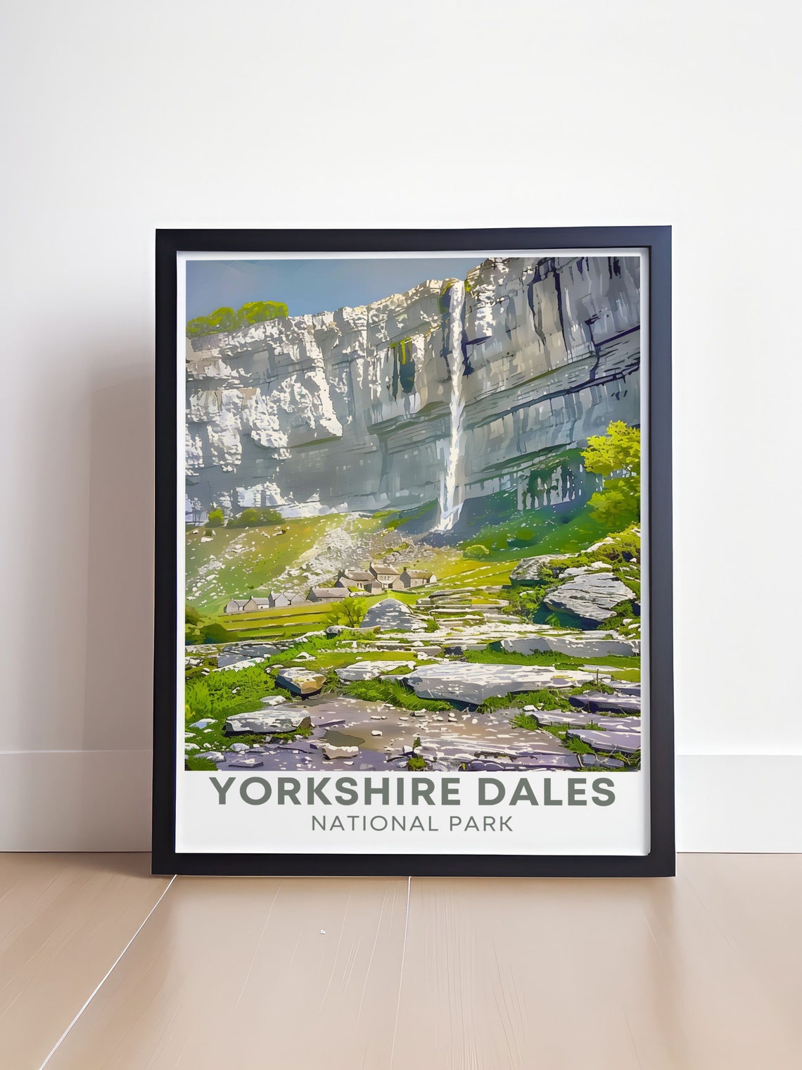 Yorkshire Dales National Park Malham Cove Waterfall Travel Poster - Image 4