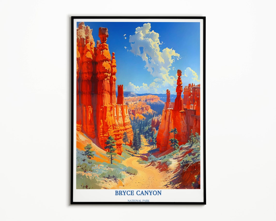Bryce Canyon Orange Hoodoos Rock Spires Utah National Park Poster - Image 3