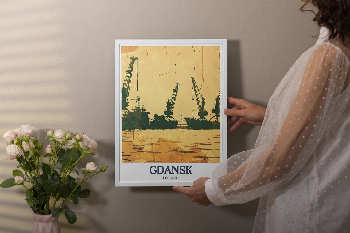 Gdask Travel Poster, Solidarity Square and Shipyard - Image 3