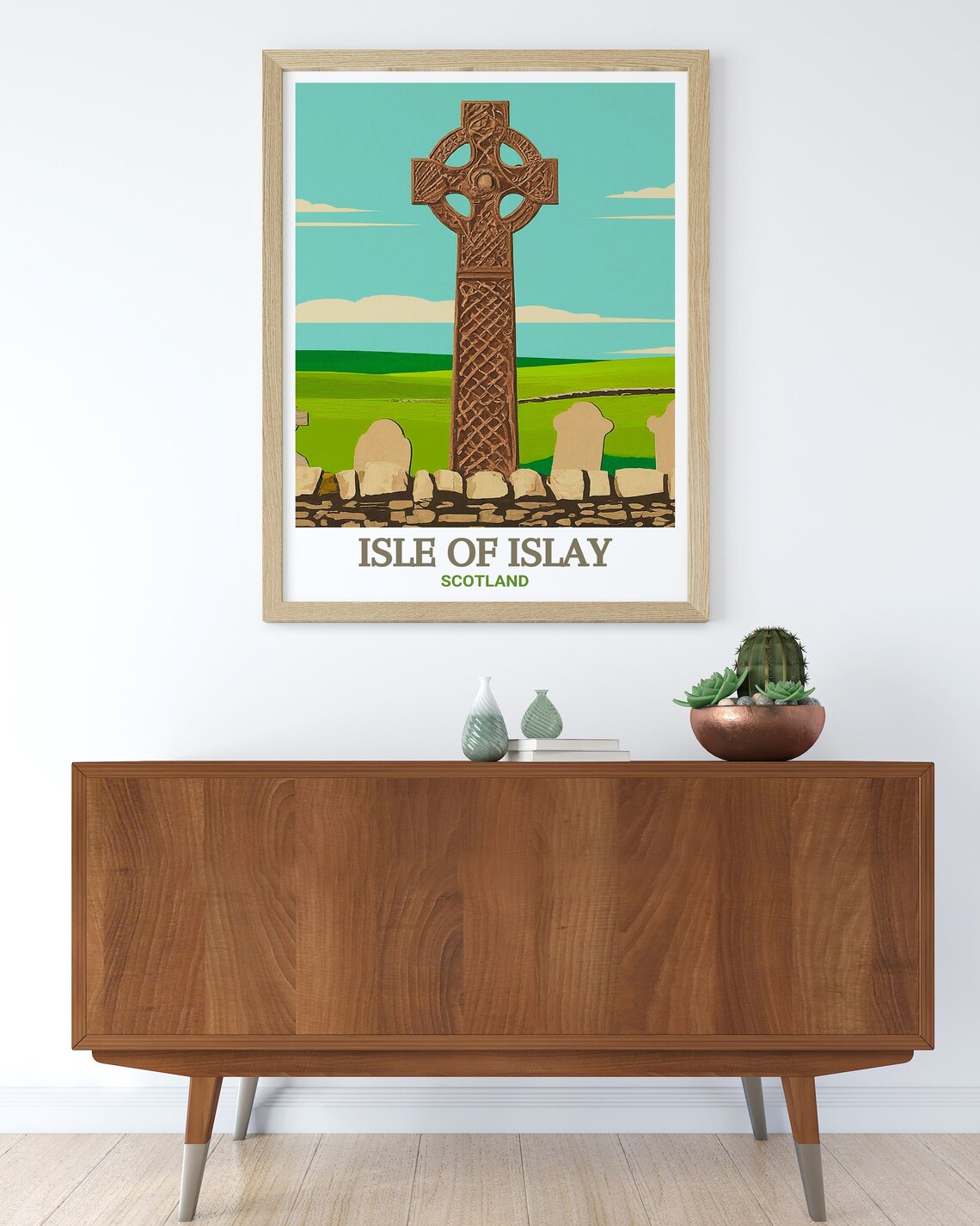Isle Of Islay Travel Art Collection Kildalton Cross Travel Posters Scottish Heritage Prints Isle Of Islay Travel Posters - Image 2