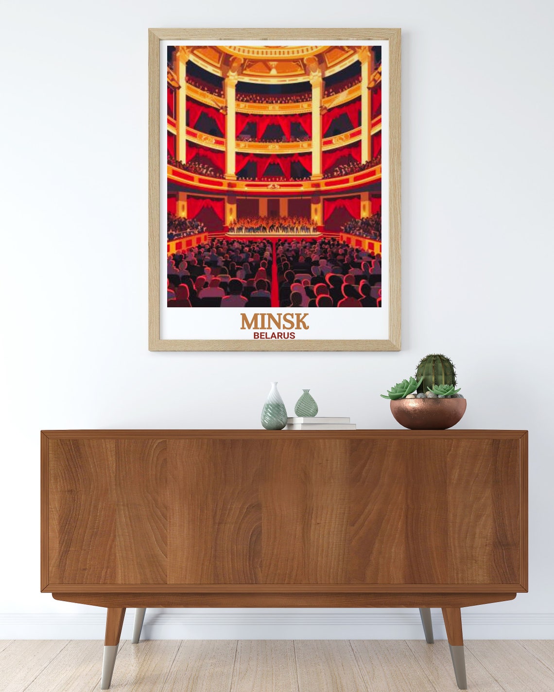 Minsk Travel Print Minsk National Opera And Ballet Theatre Travel Poster Minsk National Opera And Ballet Theatre Art Print - Image 3