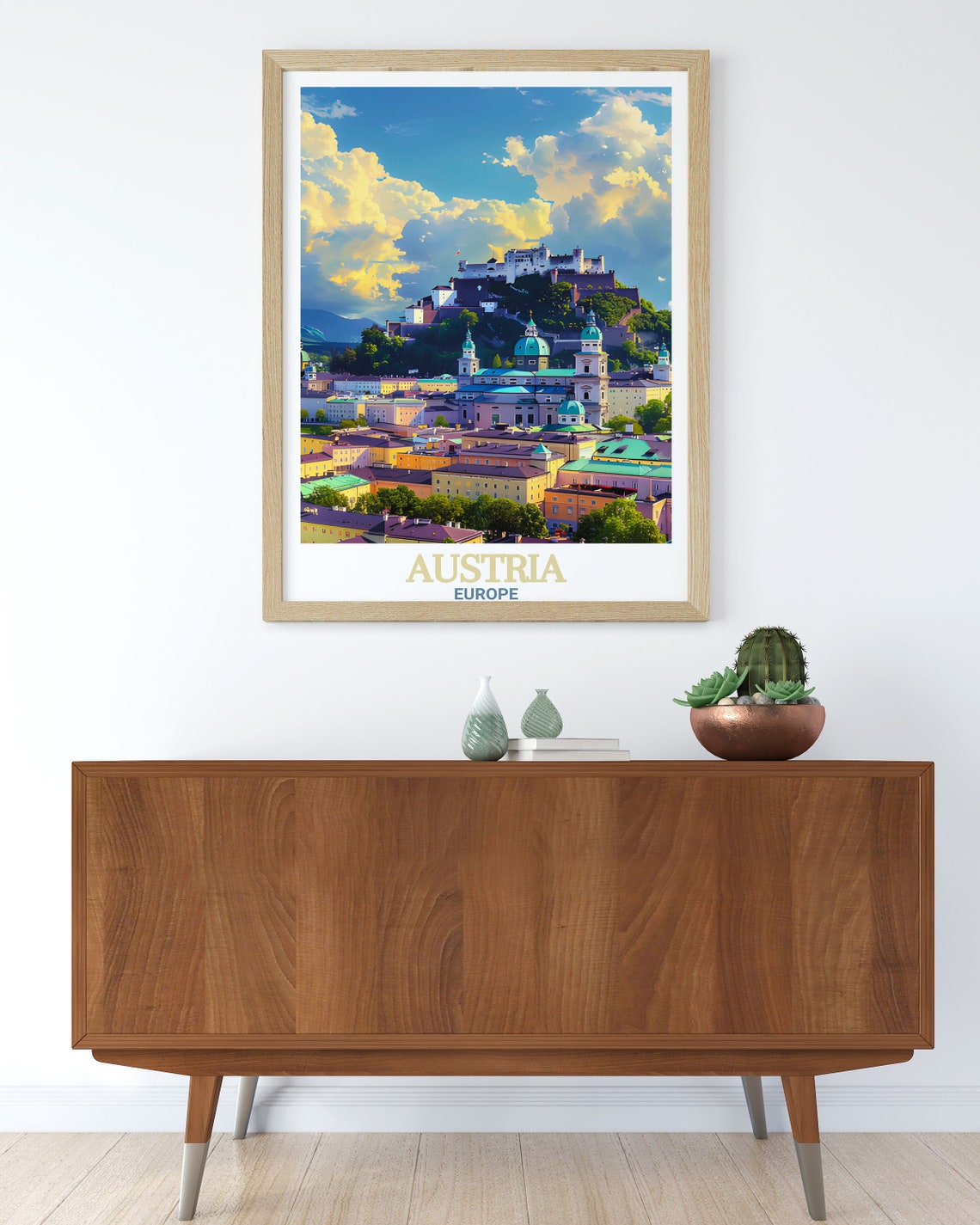Austria Wall Art Travel Prints Of Salzburgs Historic Center Salzburgs Historic Center Wall Art Austria Art Prints - Image 3