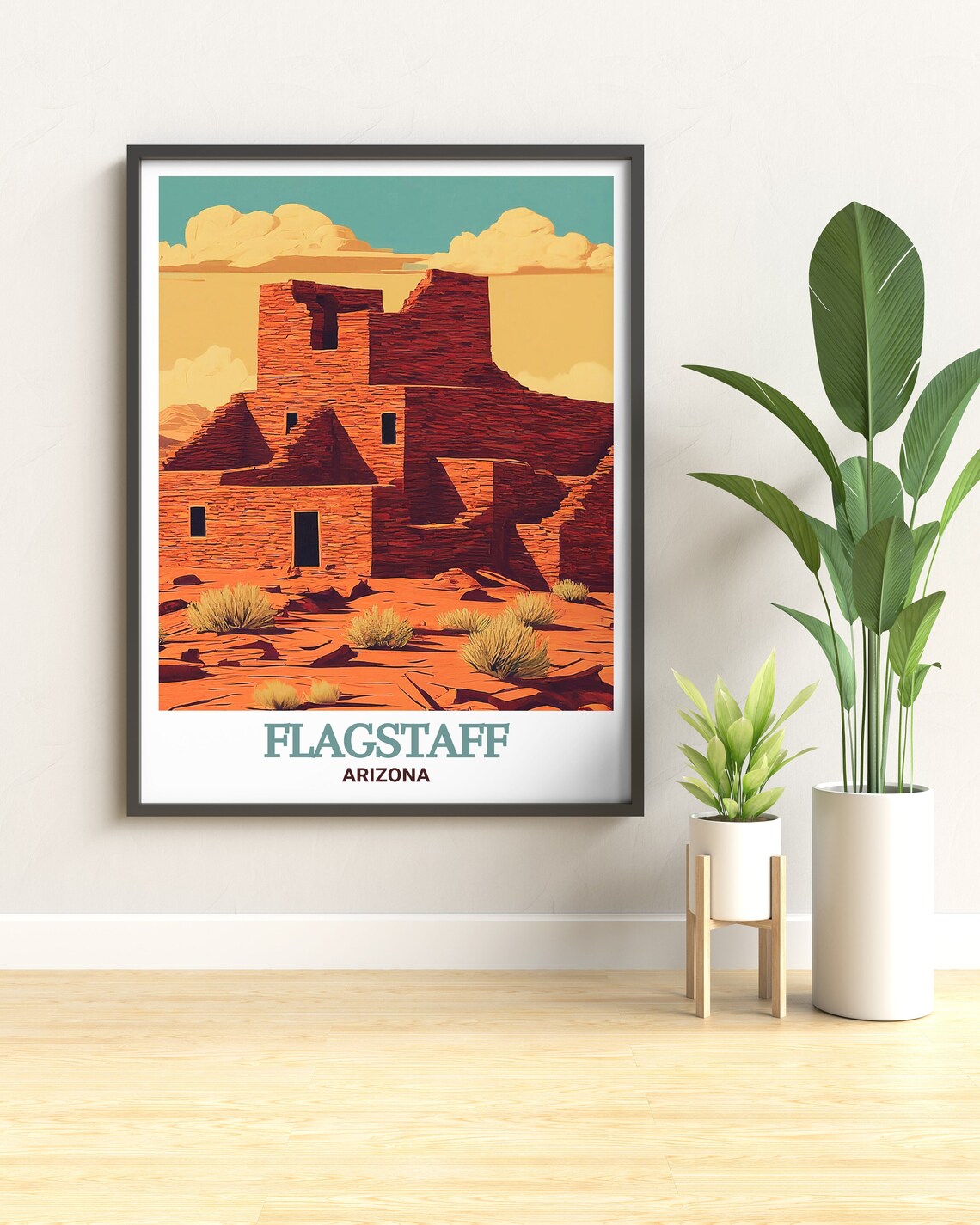 Flagstaff Arizona Wupatki Ruins Desert Vintage Travel Poster - Image 2