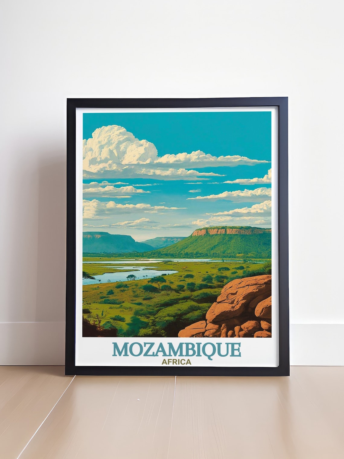 Mozambique Gorongosa National Park Savanna Wildlife Travel Poster - Image 4