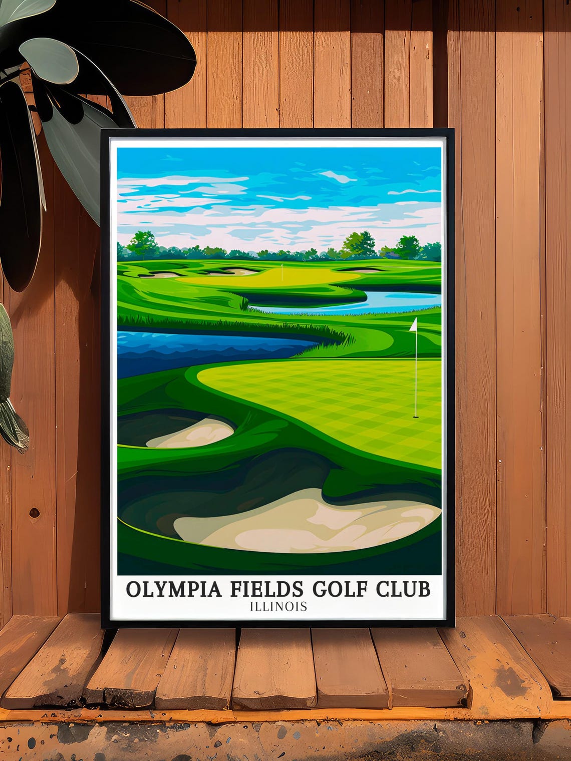 Olympia Fields Golf Club Illinois Emerald Fairways Travel Poster - Image 2