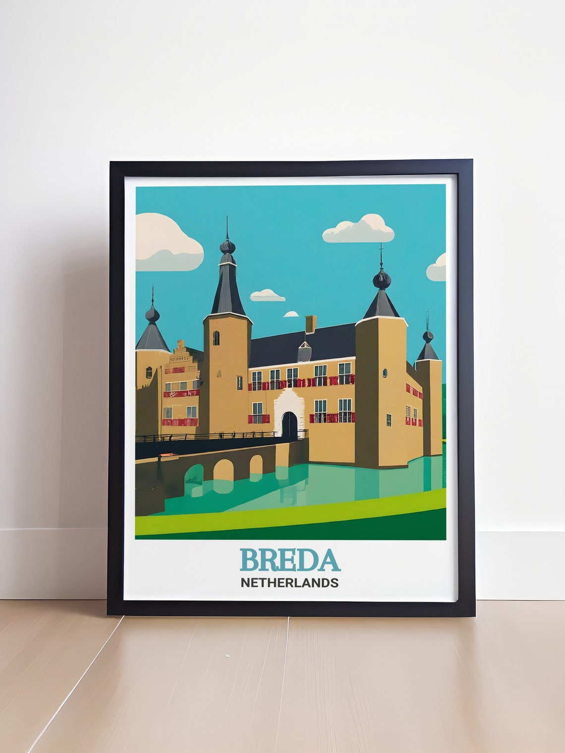 Breda Castle Moated Fortress Dutch Landmark Netherlands Poster - Image 4