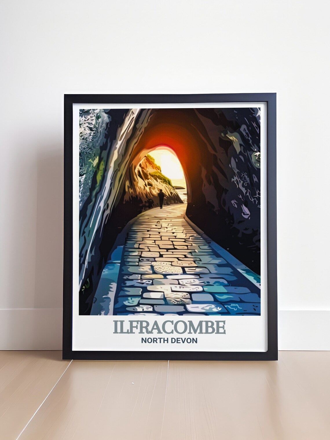 Ilfracombe North Devon Tunnels Beaches Dramatic Rock Tunnel Walk Poster - Image 4