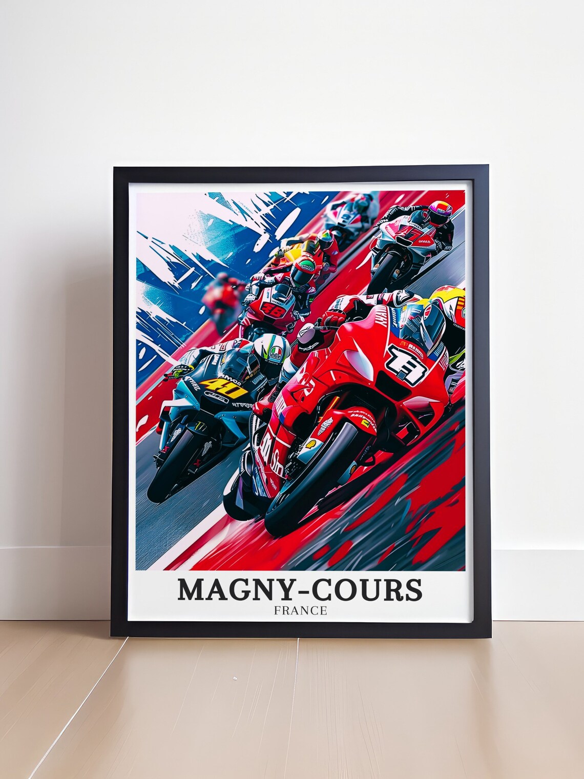 Magny-Cours France MotoGP Motorcycle Racing Action Sports Poster - Image 4