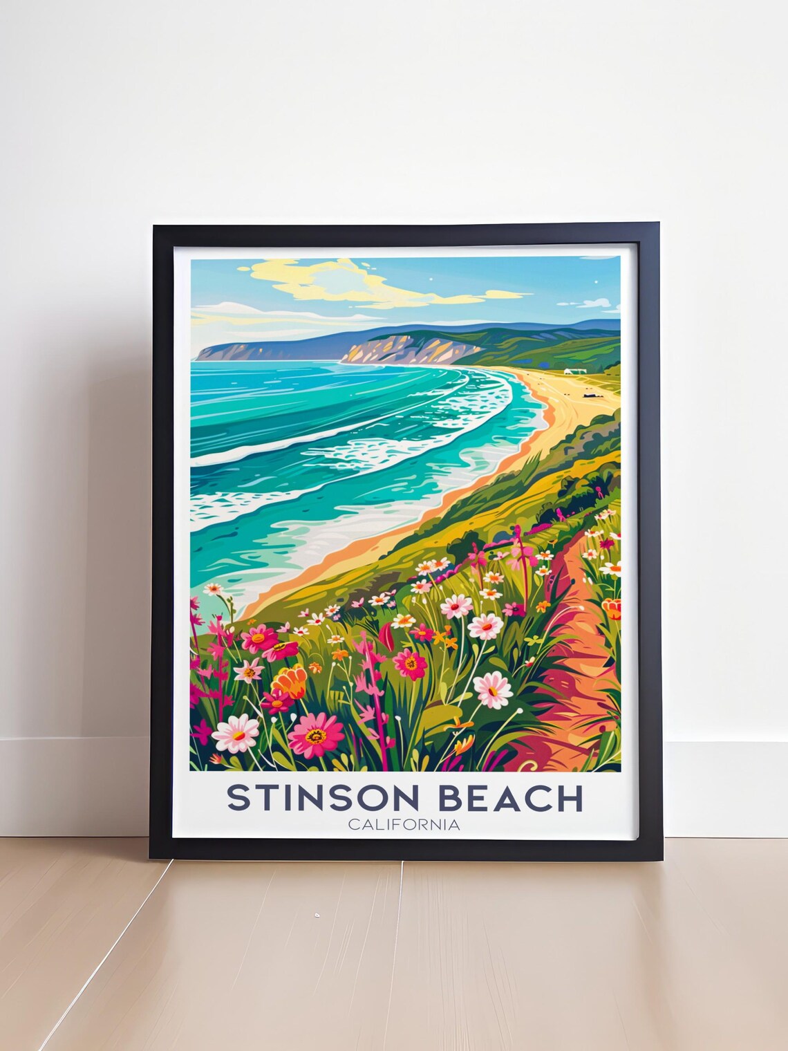 Stinson Beach Travel Poster, Point Reyes Seashore - Image 2