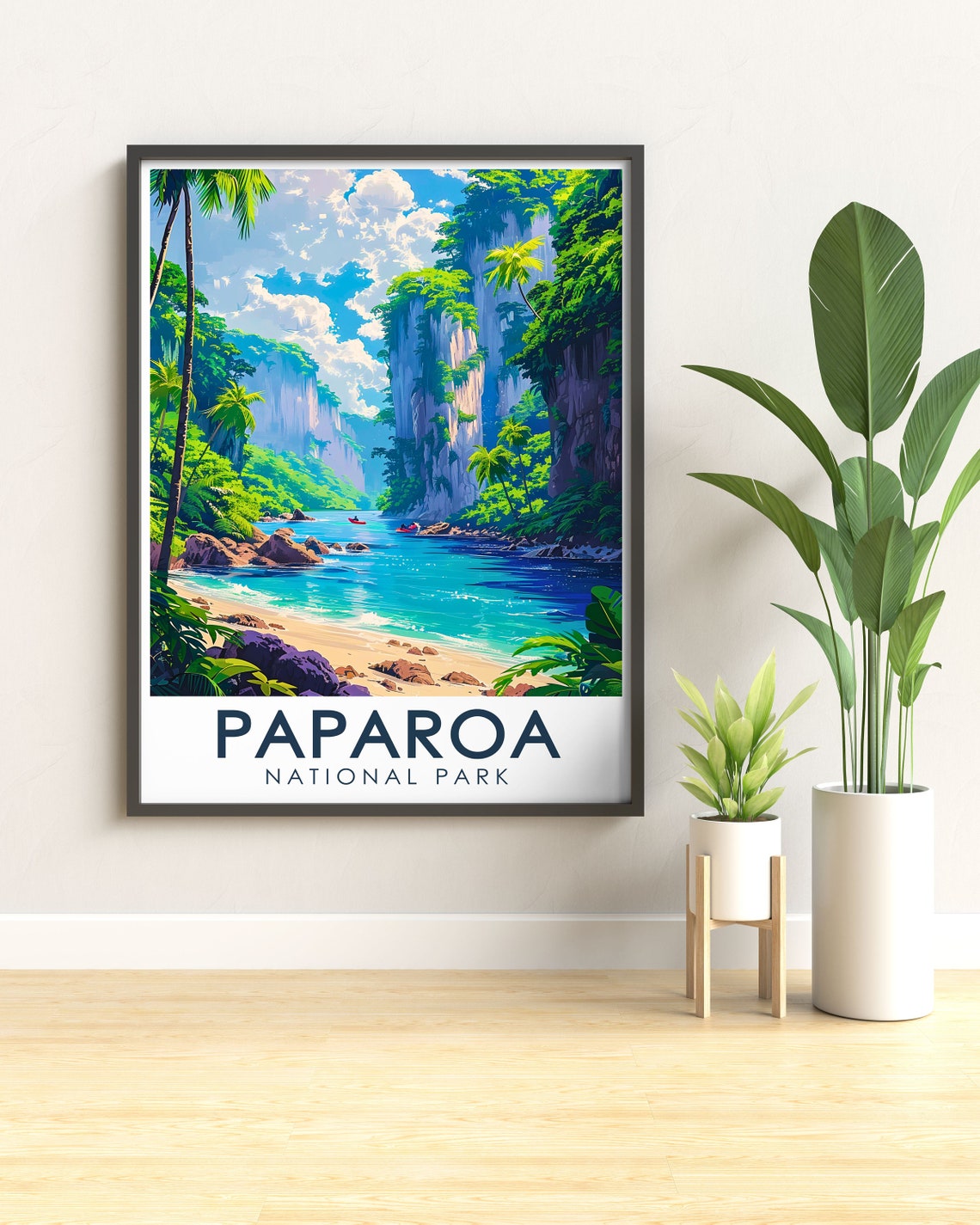 Paparoa National Park Travel Poster Pororari River Gorge Travel Posters And Prints New Zealand Wall Art Pororari River Gorge Decor - Image 3