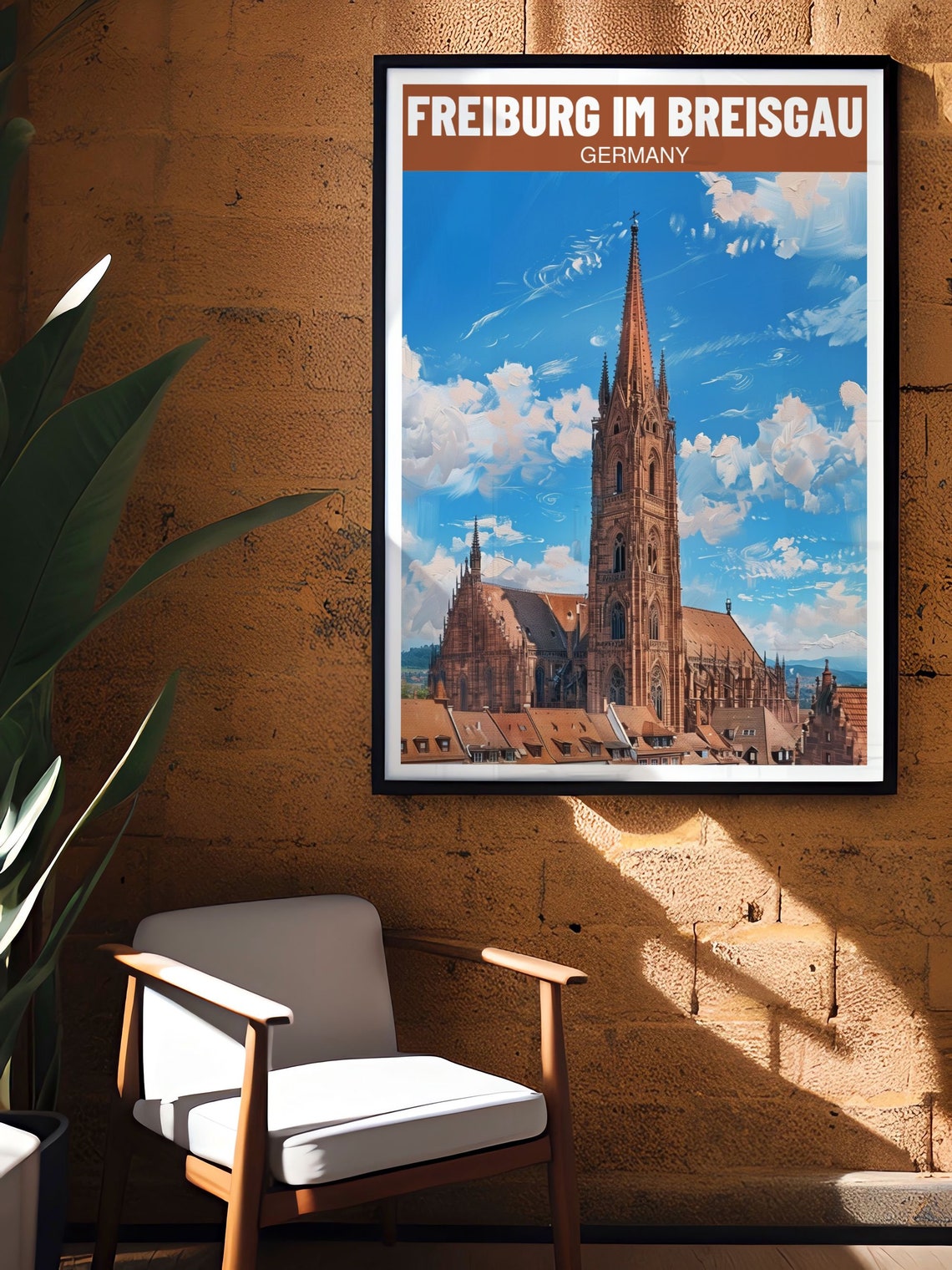 Freiburg Im Breisgau Minster Gothic Spire Germany Skyline Poster - Image 3