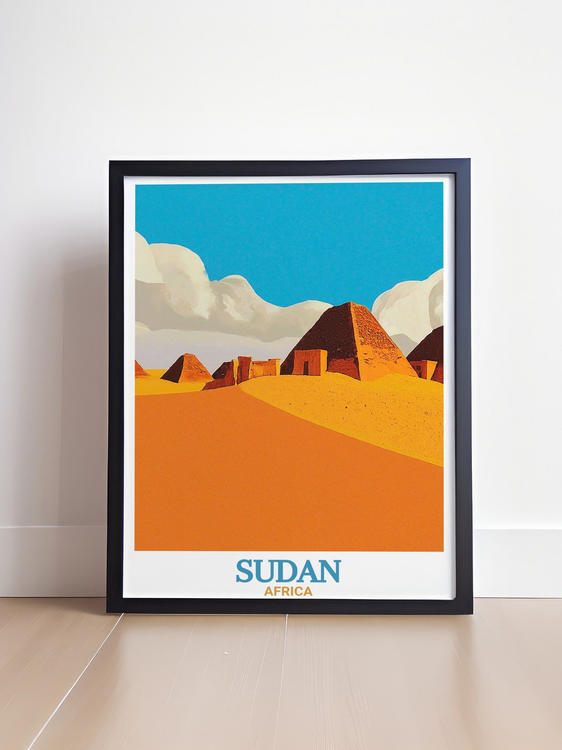 Sudan Africa Meroe Pyramids Desert Ancient Ruins Travel Poster - Image 4