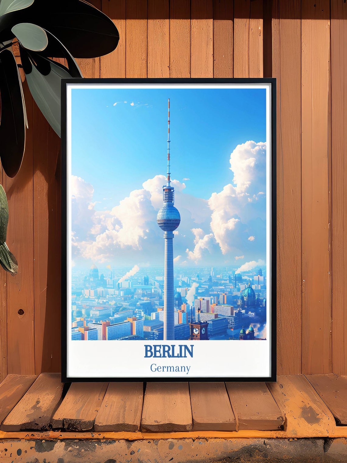 Berlin Germany Fernsehturm TV Tower Above City Skyline Poster - Image 4