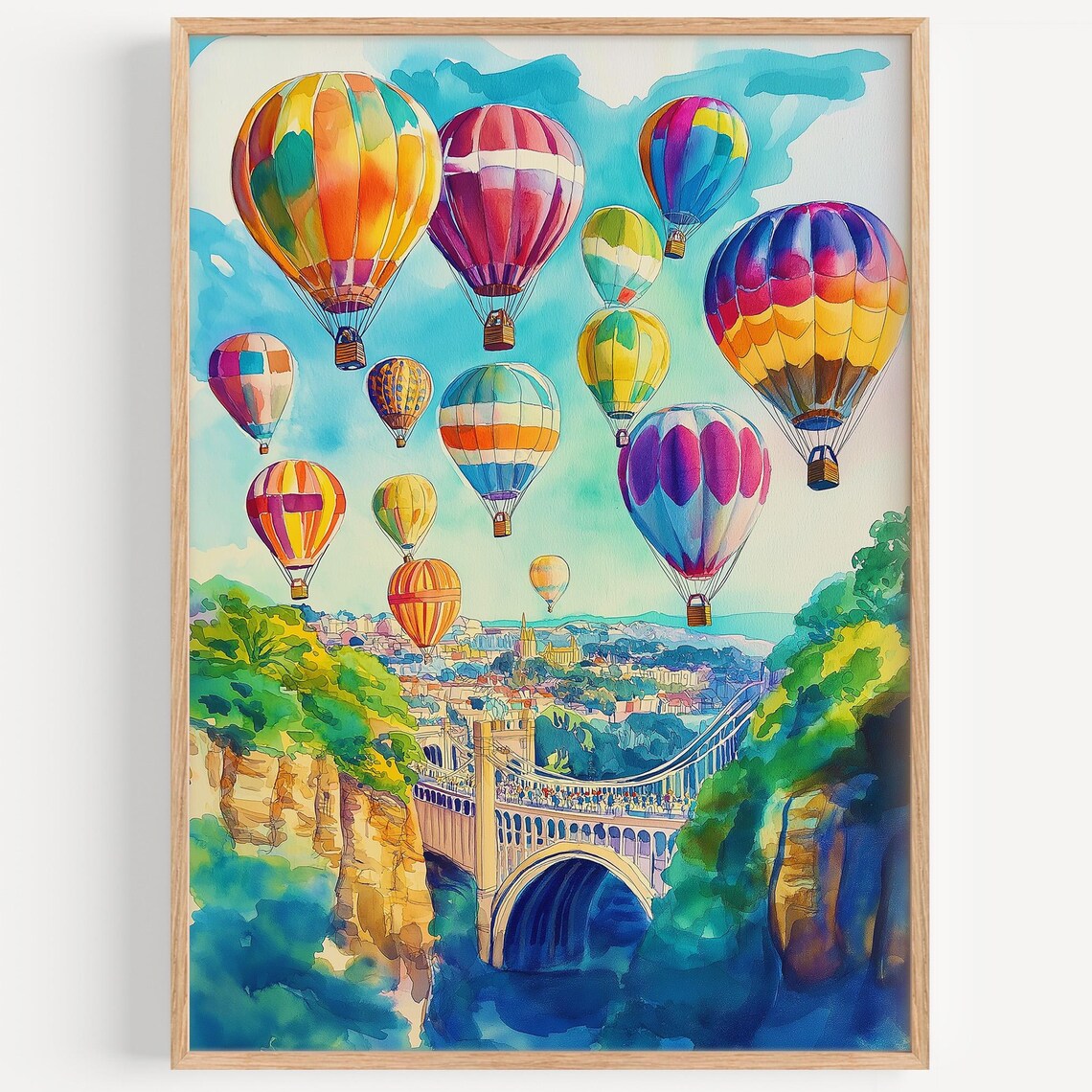 Watercolor Travel Poster, UK Illustration