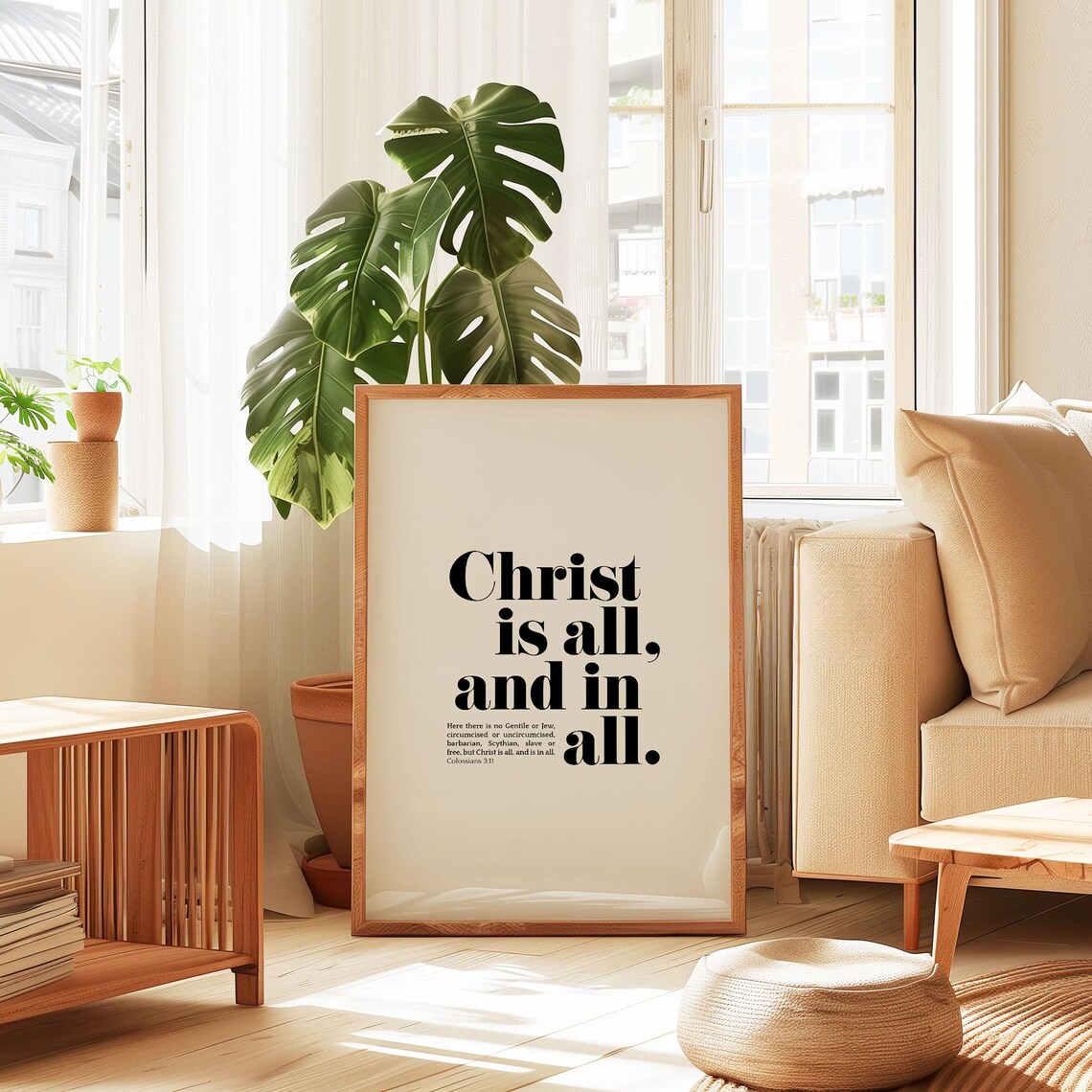Christ Is All And In All Colossians 3 11 Bold Serif Bible Verse Poster - Image 3