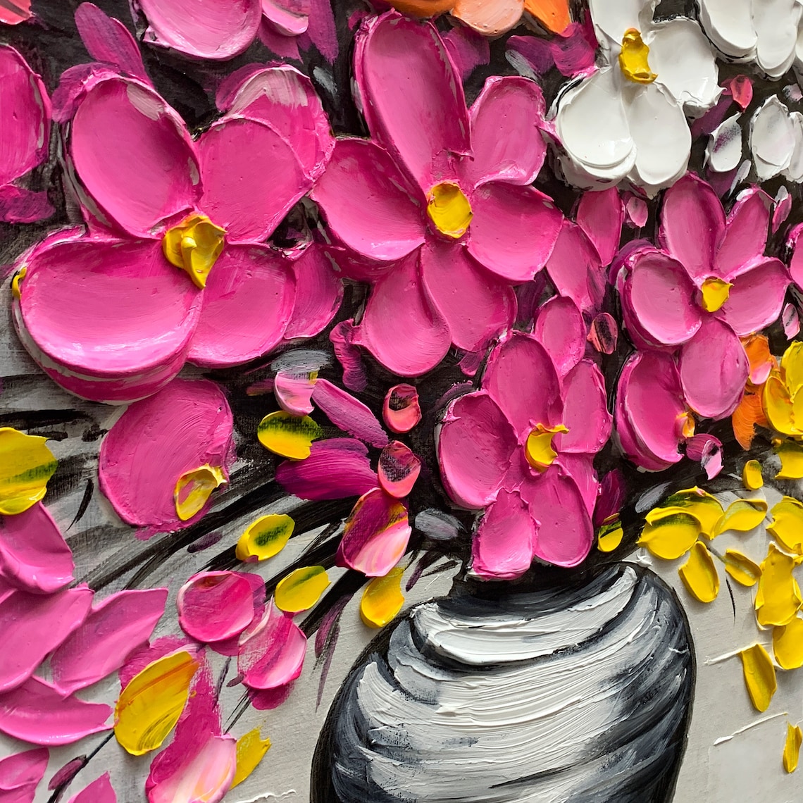 Colorful Floral Abstract Plant Landscape Art Print - Image 2