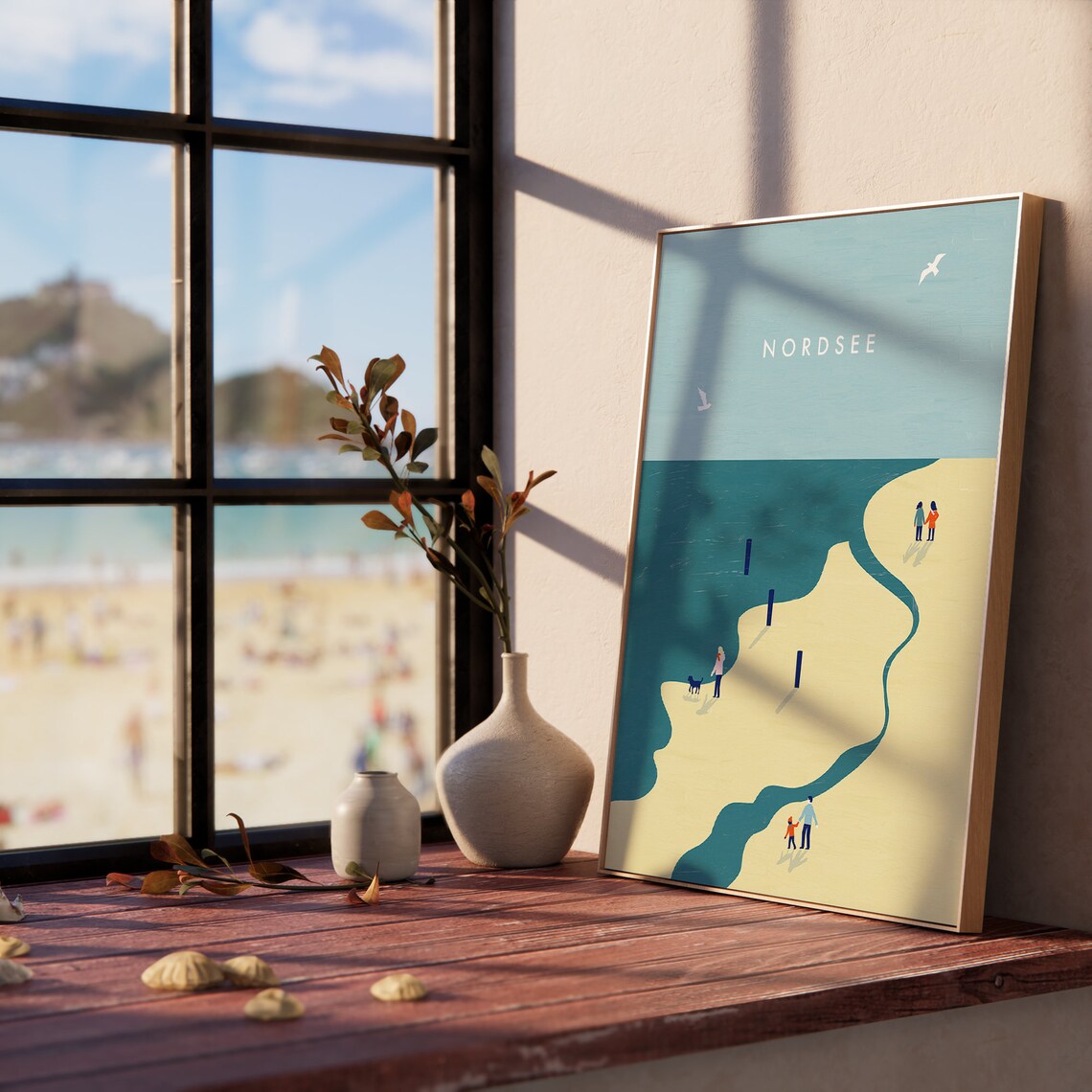 Nordsee Minimalist Coastal Art Print, Seaside Decor - Image 3
