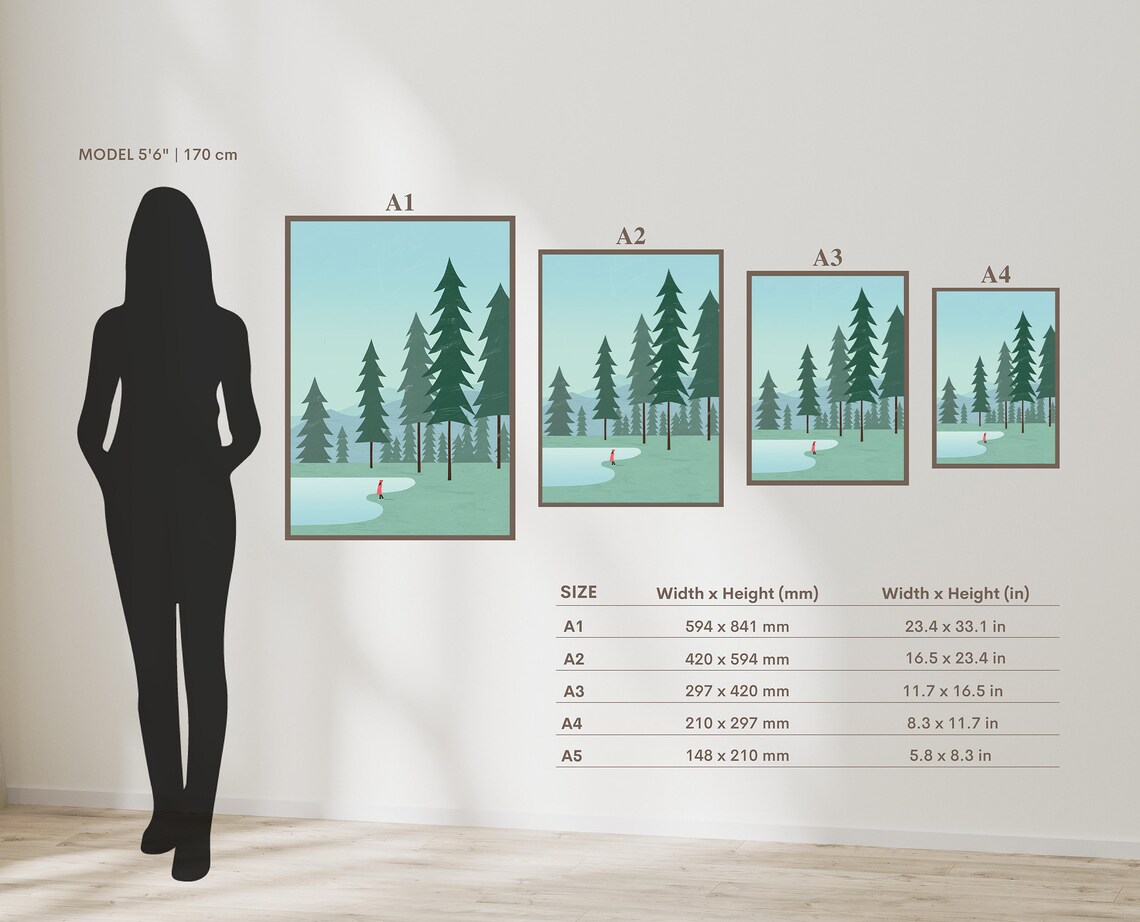 Forest Landscape Poster, Nature Wall Decoration - Image 2