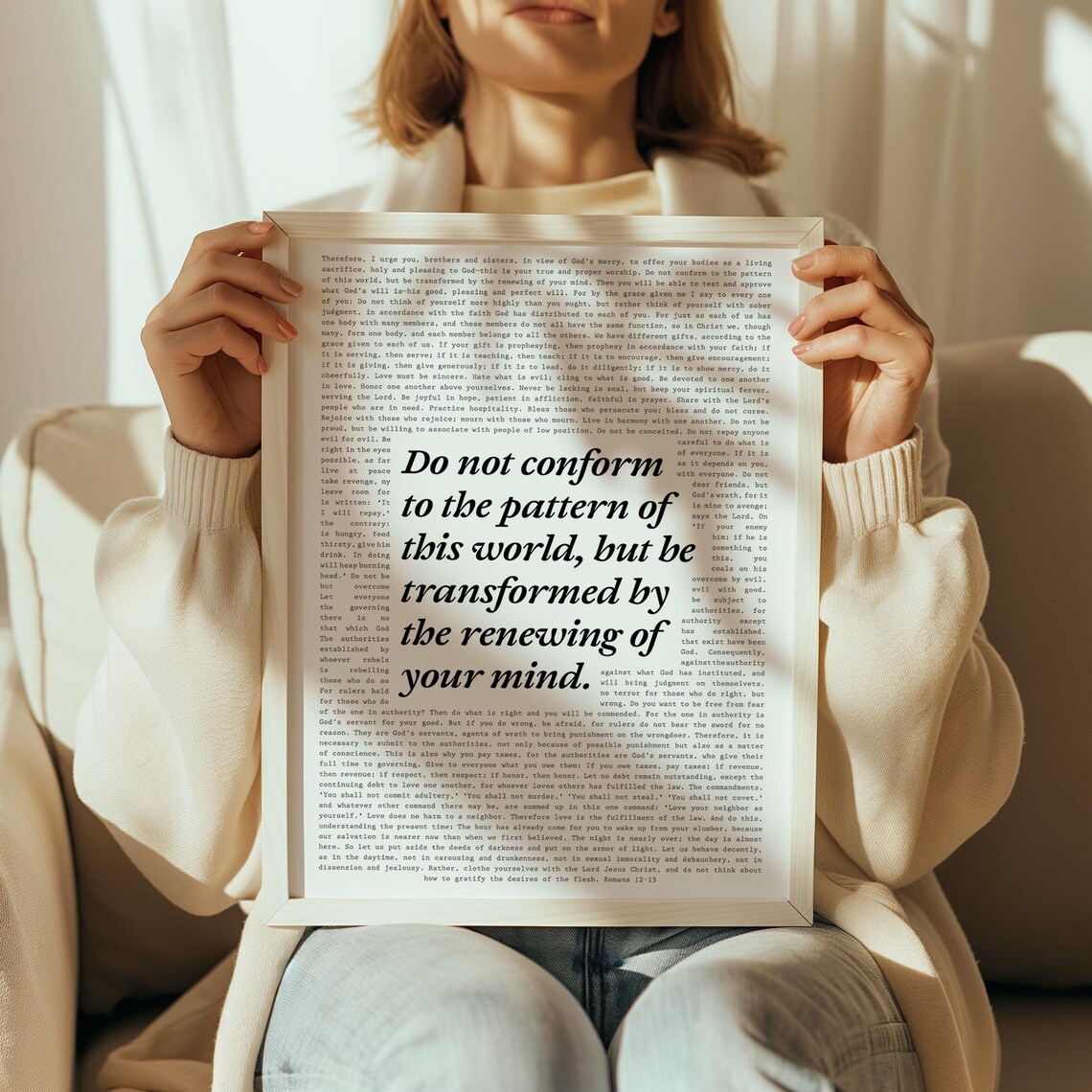 Do Not Conform To The Pattern Of This World Romans 12 2 Script Verse Poster - Image 2