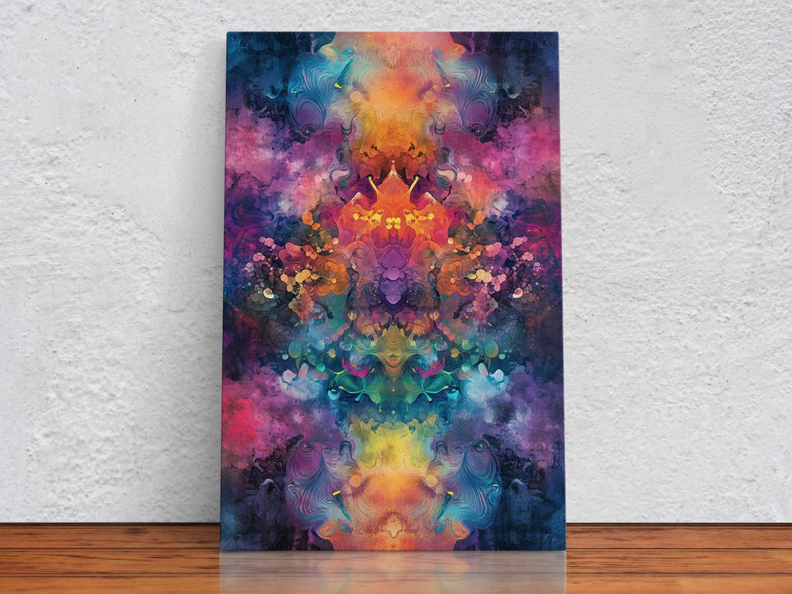 Inkblot Splash, Vibrant Abstract Art - Image 2