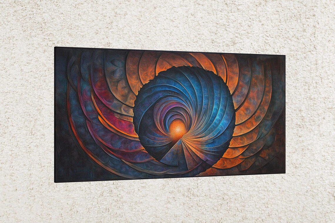 Radiating Circular Motion Abstract Art Print