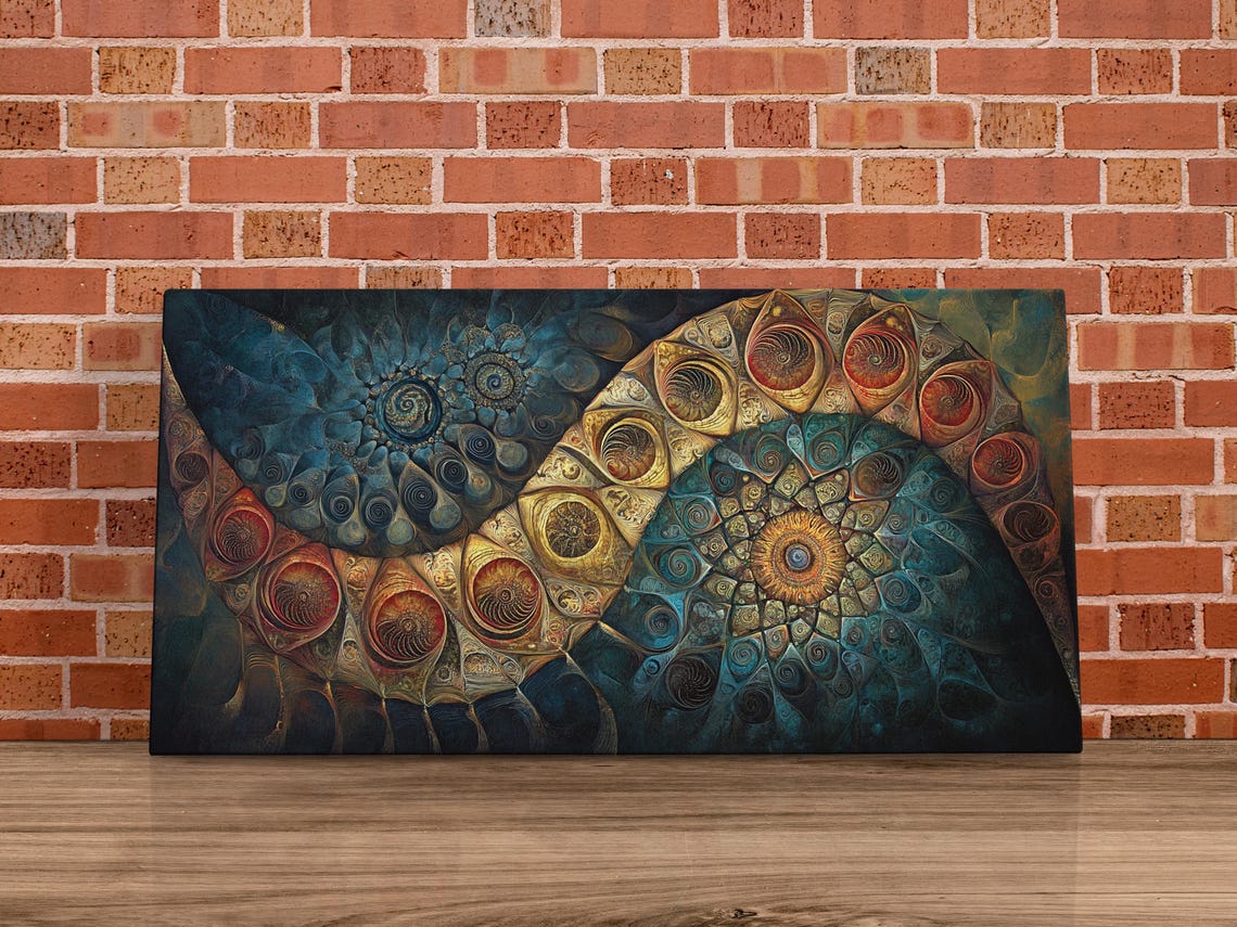 Golden Spiral Abstract Artwork - Image 4