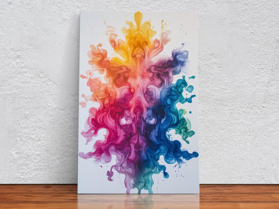 Color Burst Skull Art Print