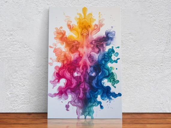 Color Burst Skull Art Print