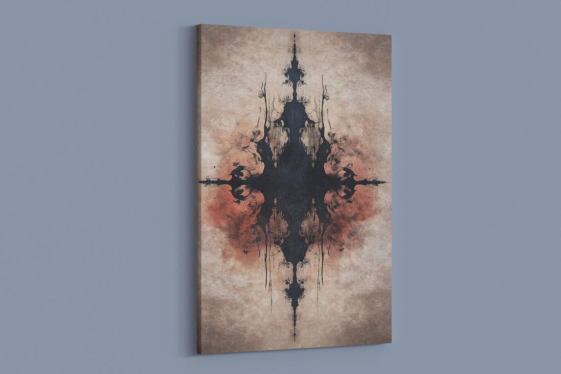 Dark Abstract Design Print Print