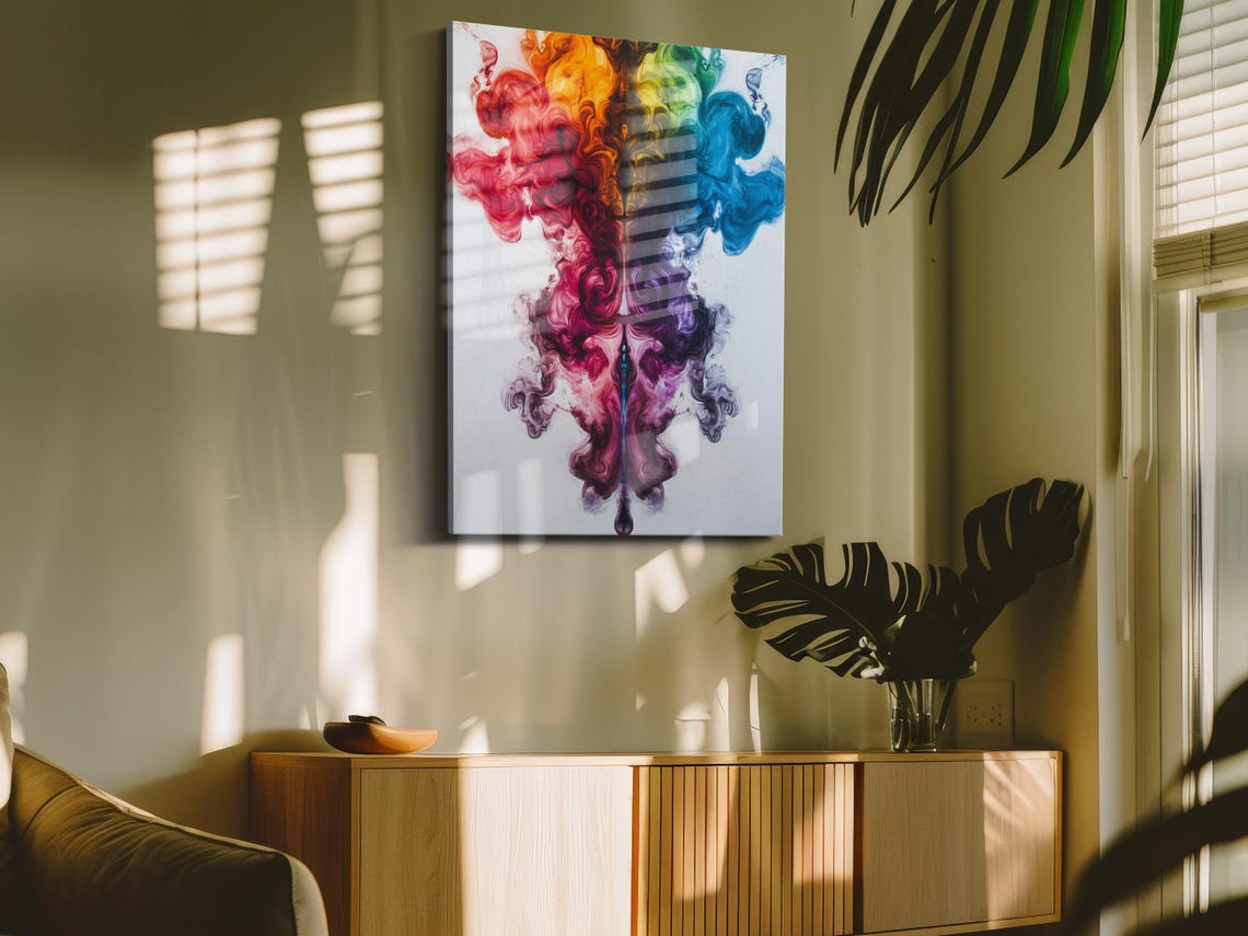 Colorful Ink Splatter Design Art Print - Image 4