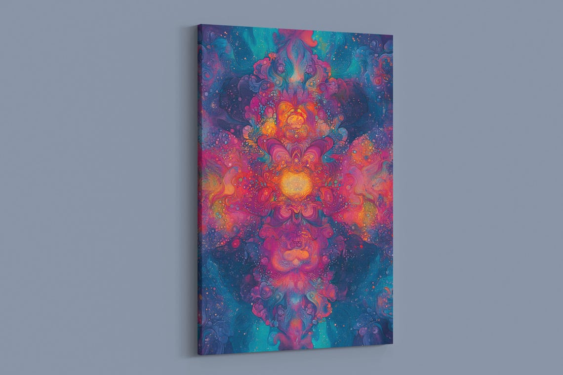 Cosmic Dreamscape Symmetry Art Print