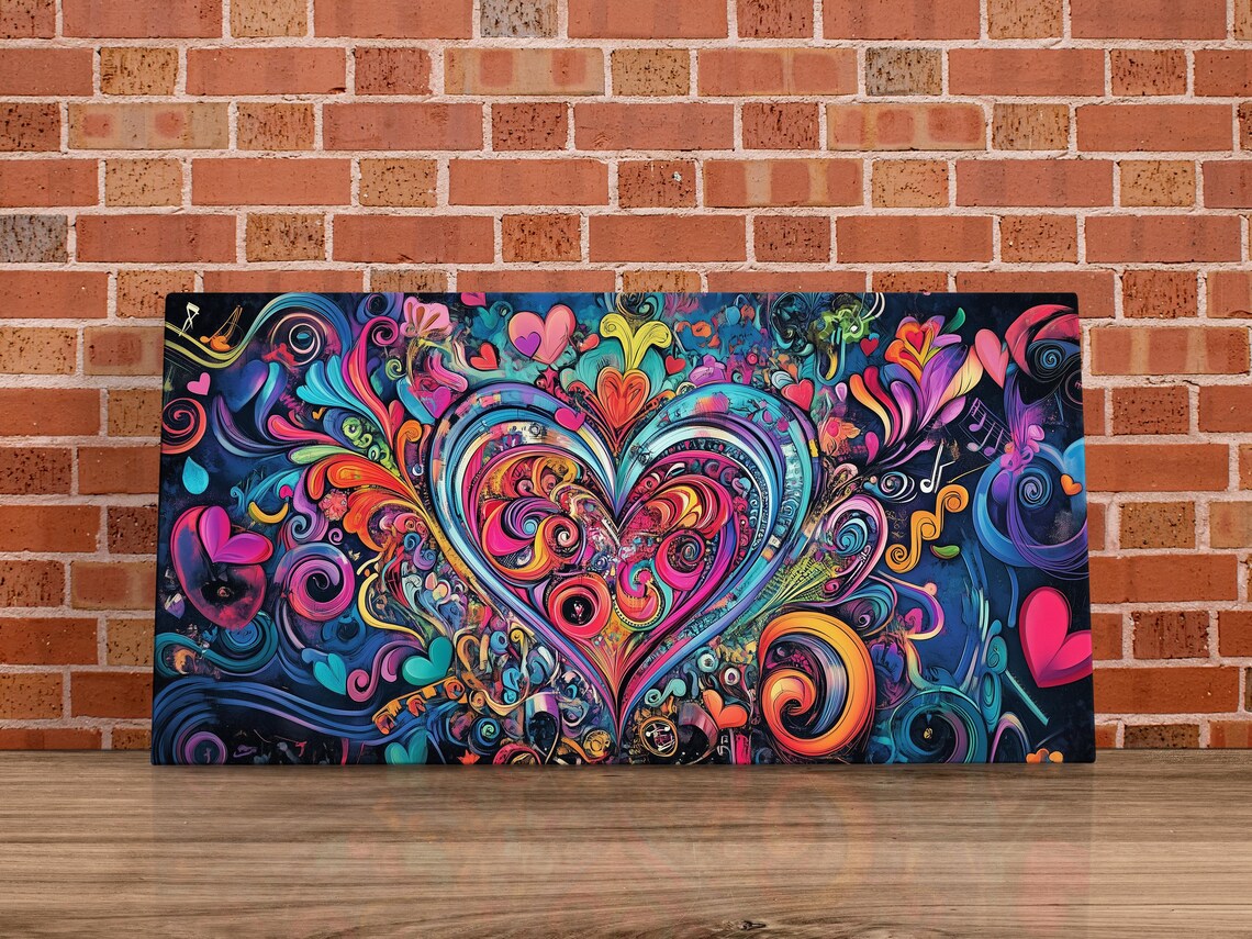 Abstract Heart Harmony, Valentines Day Decor