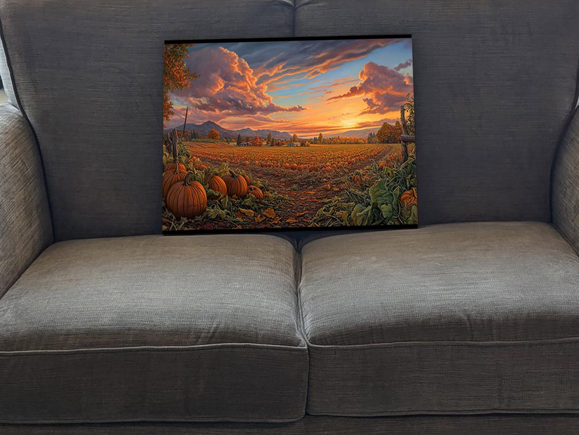 Pumpkin Patch - Rustic Autumn Art Print - Image 5