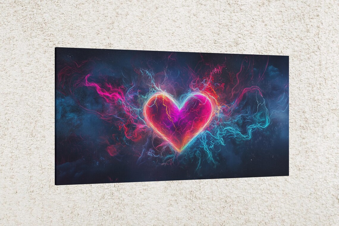 Artistic Heart Notes Valentine's Day Art Print