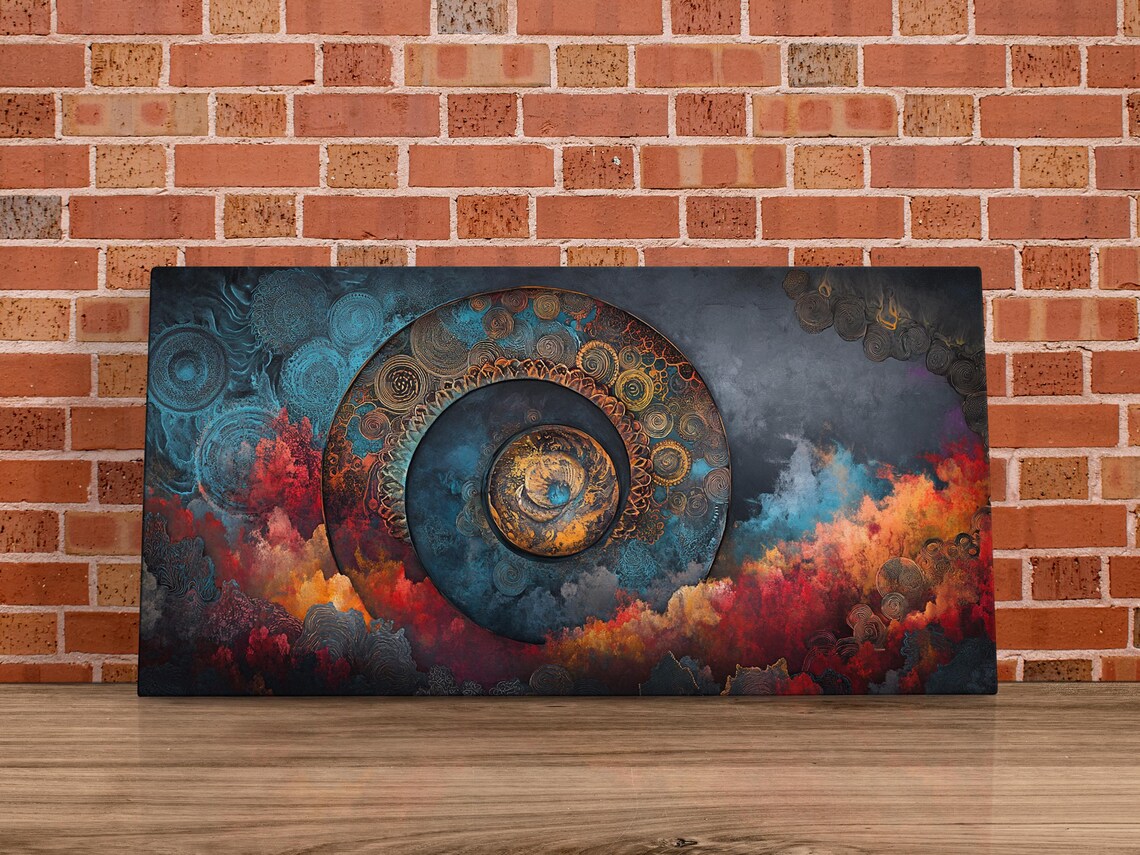 Cosmic Spiral - Vivid Abstract Art Print