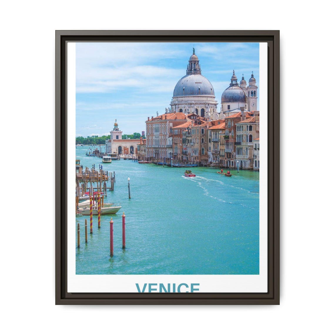 Venice Grand Canal Santa Maria della Salute Boats Italy Poster