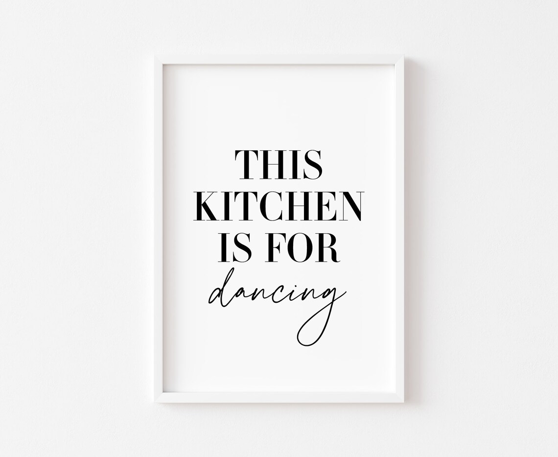 Kitchen Humor Typography Art Print, Funny Food Decor